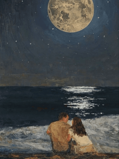 Template Luna sobre el Mar